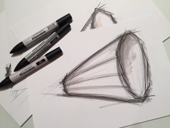 EKA sisearhitektuuri eriala üliõpilase Birgit Õiguse joonised ruubile