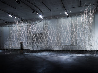 Lace Wall is part of a larger investigation into the design and fabrication of form-active hybrid structures also including Hybrid Tower.Team: Martin Tamke, Mette Ramsgaard Thomsen, Anders Holder Deleuran, Yuliya Baranovskaya, Ida Friis Tining, Mateusz Zwierzycki