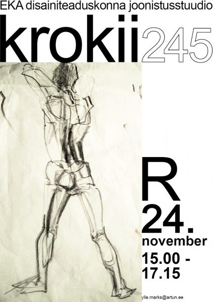 EKA disainiteaduskonna joonistusstuudio KROKII reedel, 24. novembril kell 15