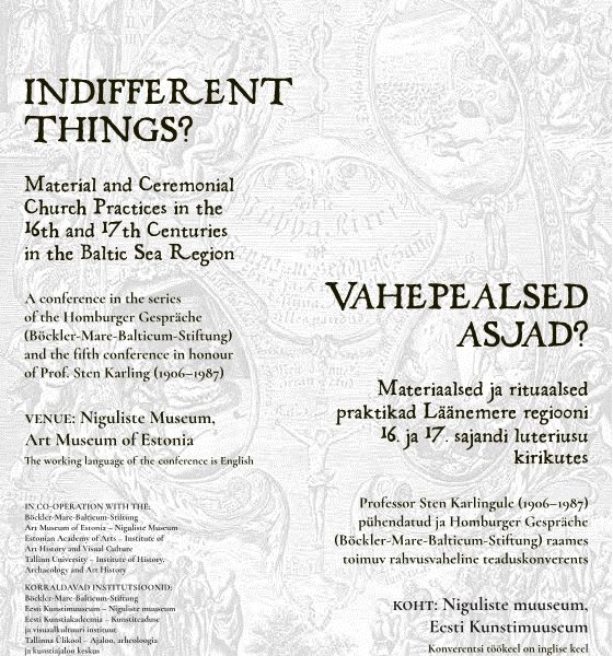 Conference: Indifferent Things? (2017)