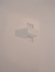 Tõnis Saadoja „Oktoober. Roosakashall“. Õli, lõuend. 2021. 195 x 150 cm