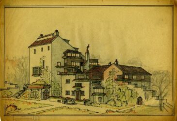 Karl Burmani kavand Neitsitorni ümberehitamiseks elamuks