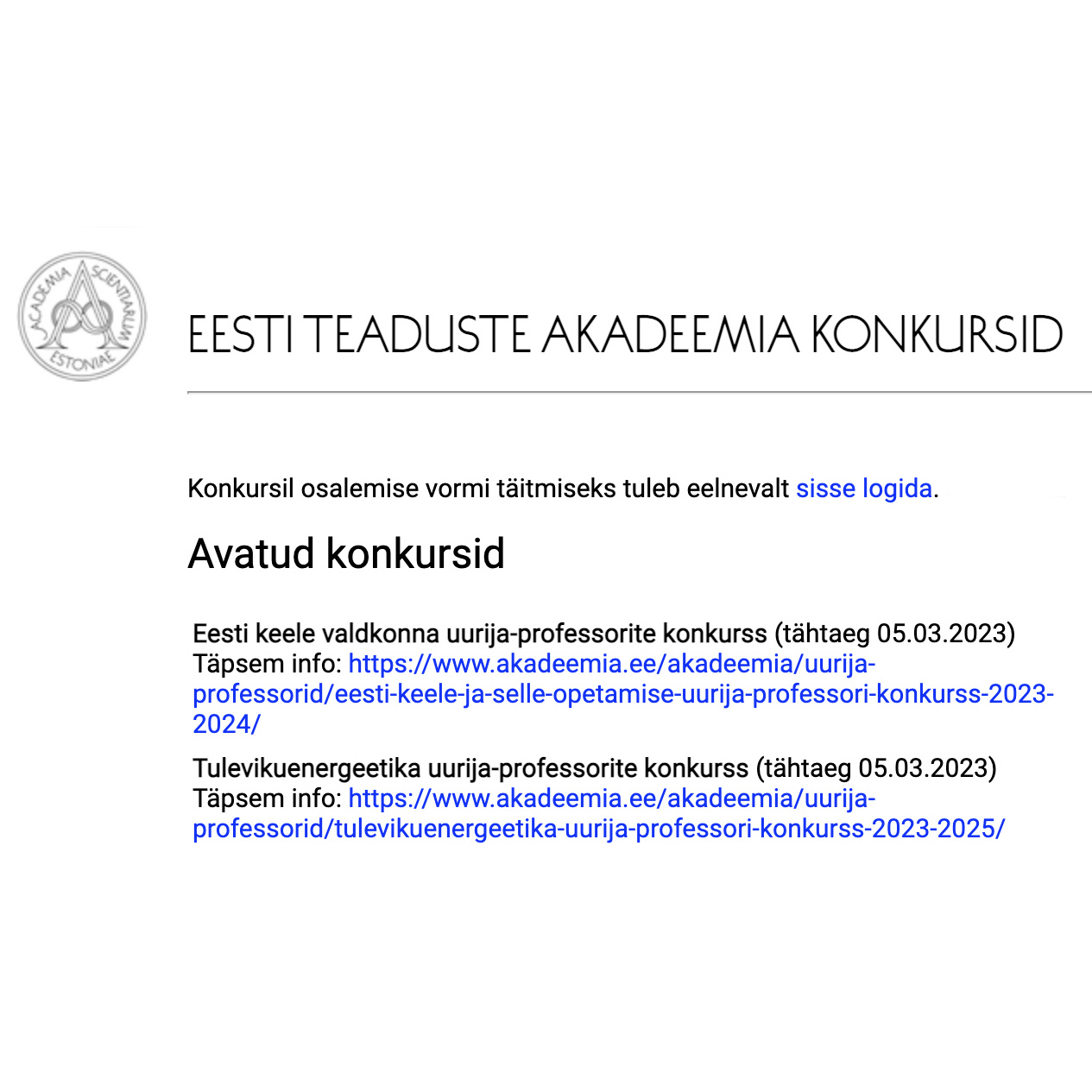 Teaduste Akadeemia eesti keele professori konkurss