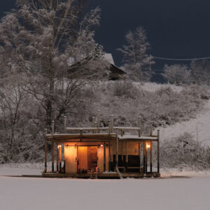 fFoating smoke sauna “Püha Viha” designed and built by interior architecture students in Southern Estonia. Photo by Päär Keedus.