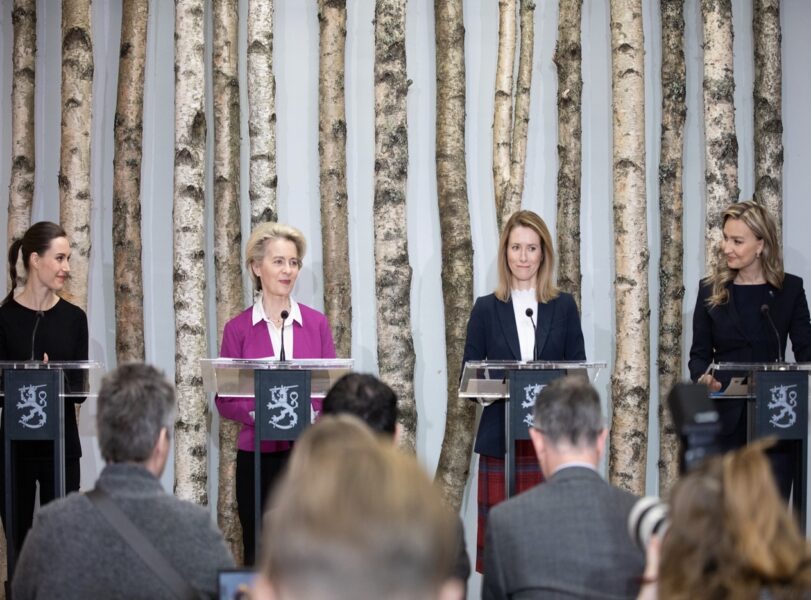 Euroopa Komisjoni president Ursula von der Leyen ning Eesti, Soome ja Rootsi peaminister, September 2021.