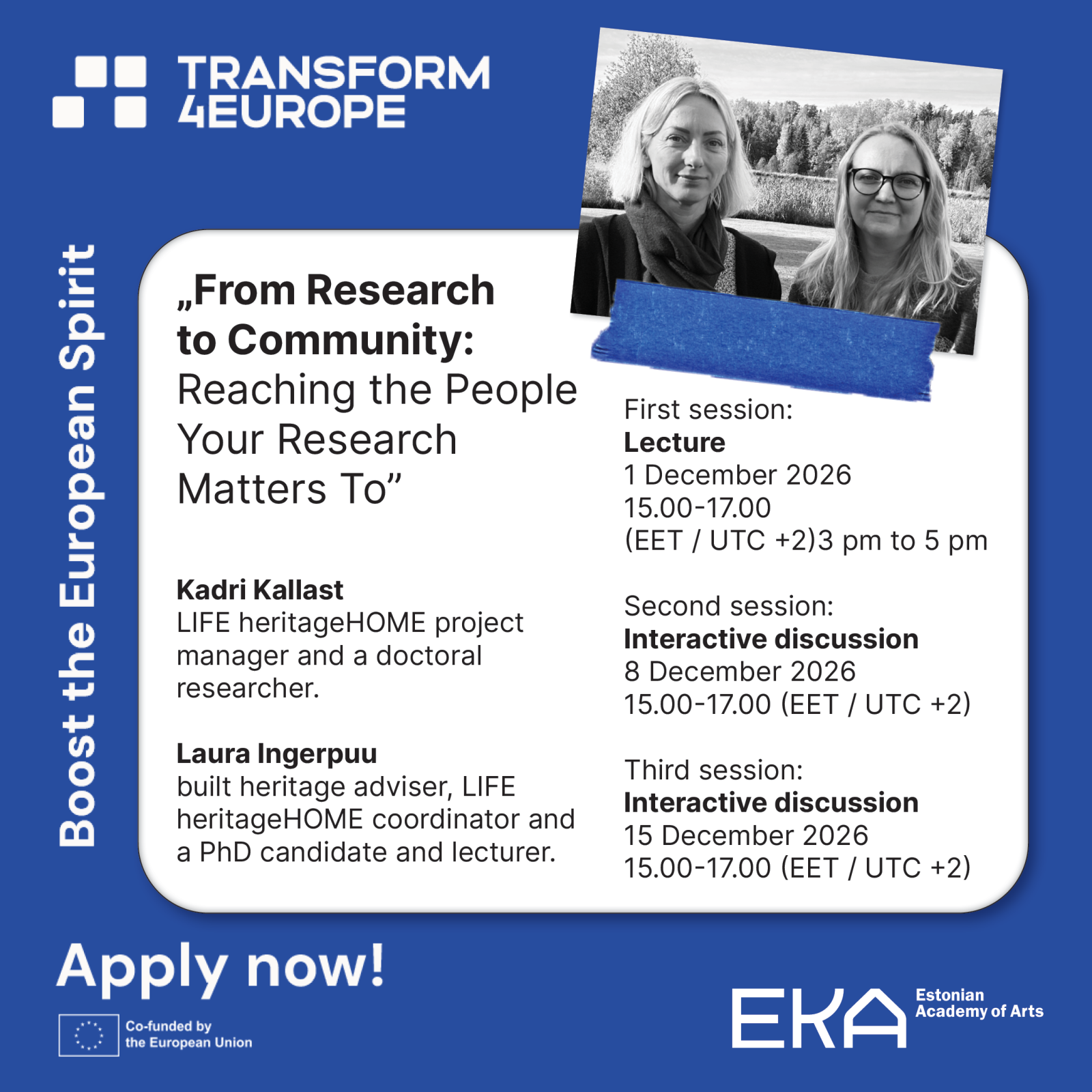 Teaduskommunikatsiooni kursus “From Research to Community: Reaching the People Your Research Matters To”