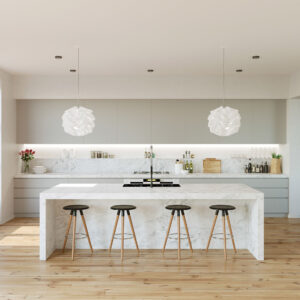 Grey-and-Marble-Kitchen-Light-Maple-Floors