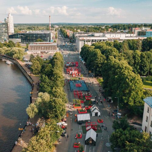Tartu Südalinna kultuurikeskuse asukoha aerofoto Foto Maanus Kullamaa