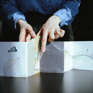 A foldable book, one of the many methods of creating a book.
