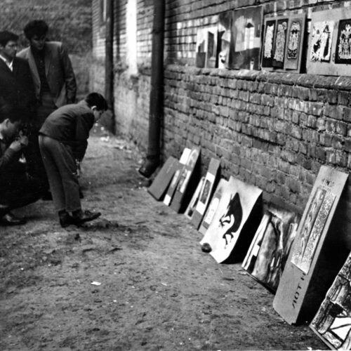Уличная выставка в Харькове, 1963, из архива Ирины Бахчанян
