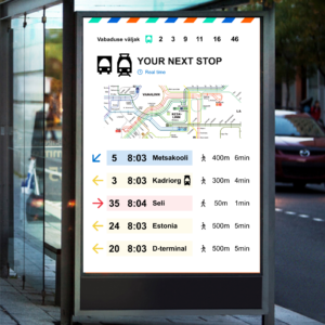 redesifng of vabaduse väljak - bus stop