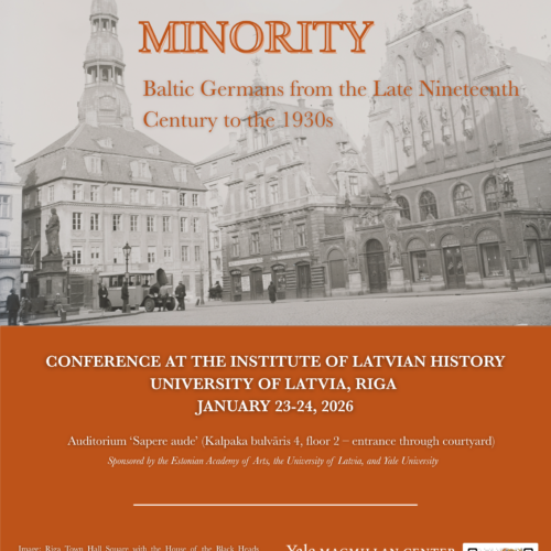 From Empire to Minority Baltic Germans from Late Nineteenth Century to the 1930s (1)