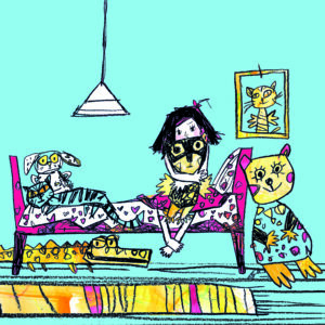 tüdruk karuga proov FLAT