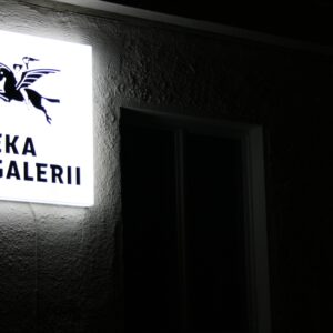 Outdoor sign of EAA Gallery Space