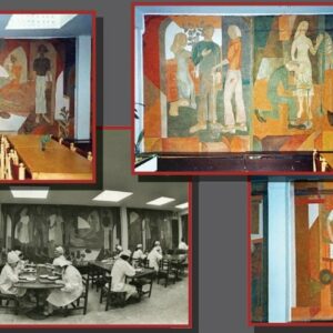 Kalevi vabriku söökla interjöör ja hävinud maalitsüklid